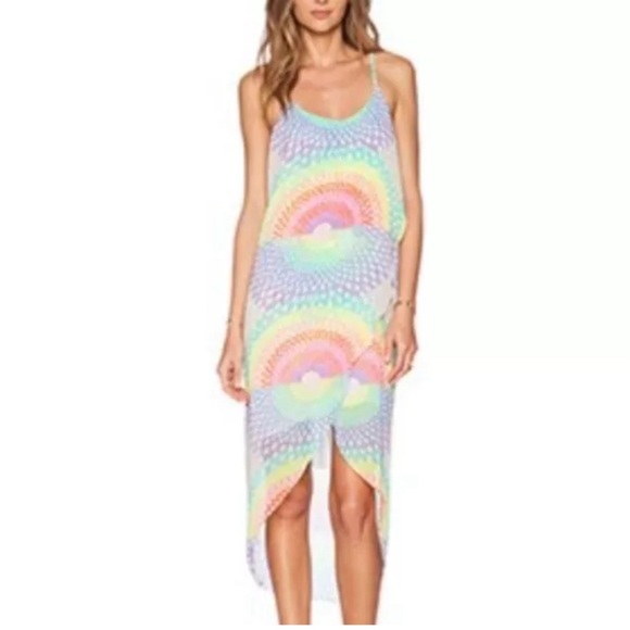 Mara Hoffman faux wrap midi dress, rainbow, size M - Picture 3 of 4